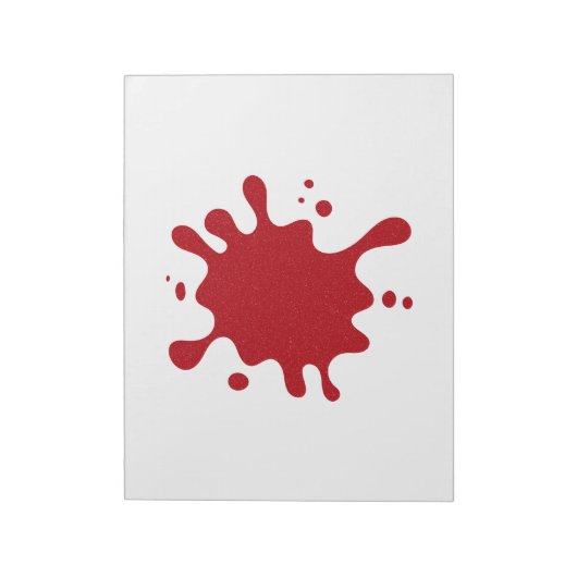 Customizable Tomato Red Splash Notepad Notitieblok (Gedraaid)