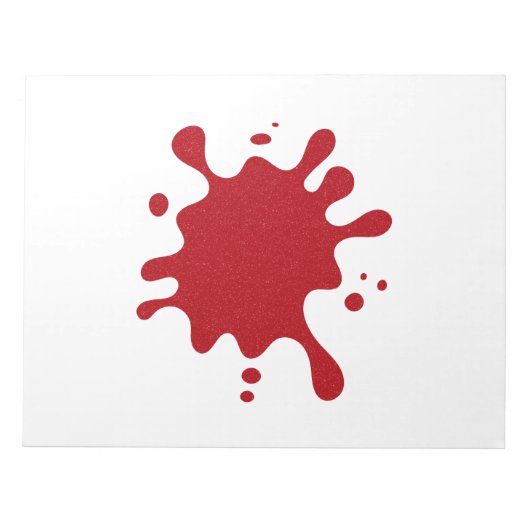 Customizable Tomato Red Splash Notepad Notitieblok (Voorkant)