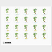 Customizable Tropics Ronde Sticker (Vel)
