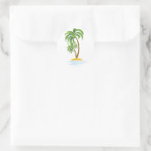 Customizable Tropics Ronde Sticker (Tas)