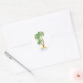 Customizable Tropics Ronde Sticker (Envelop)
