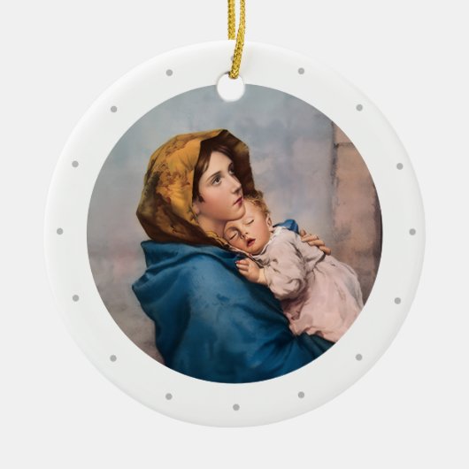Customizable Virgin Mary Christmas Keramisch Ornament (Voorkant)
