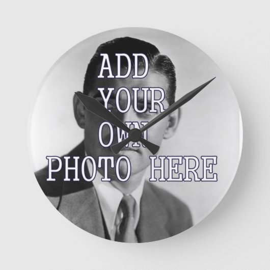 CUSTOMIZABLE WALL CLOCK - ADD YOUR OWN IMAGES RONDE KLOK (Voorkant)