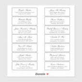 Customizable wedding guest address labels sticker (Vel)