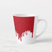 Customizable White Drip Tomato Red Latte Mug (Droite)