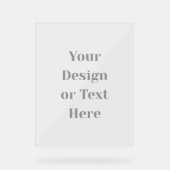 Customizable Your Design or Text Here Personalized Acryl Bord (Voorkant)