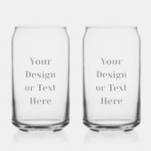 Customizable Your Design or Text Here Personalized Blikvorm Glas (Voorkant)