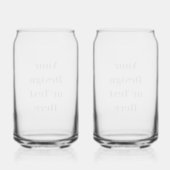 Customizable Your Design or Text Here Personalized Blikvorm Glas (Achterkant)