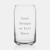 Customizable Your Design or Text Here Personalized Blikvorm Glas (Voorkant)
