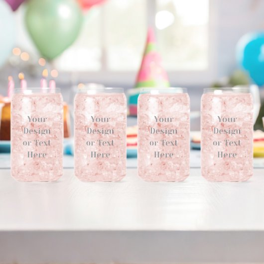 Customizable Your Design or Text Here Personalized Blikvorm Glas (Insitu (Verjaardag))
