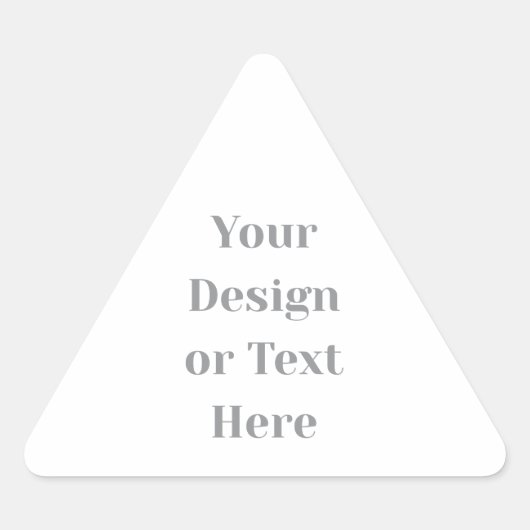 Customizable Your Design or Text Here Personalized Driehoek Sticker (Voorkant)