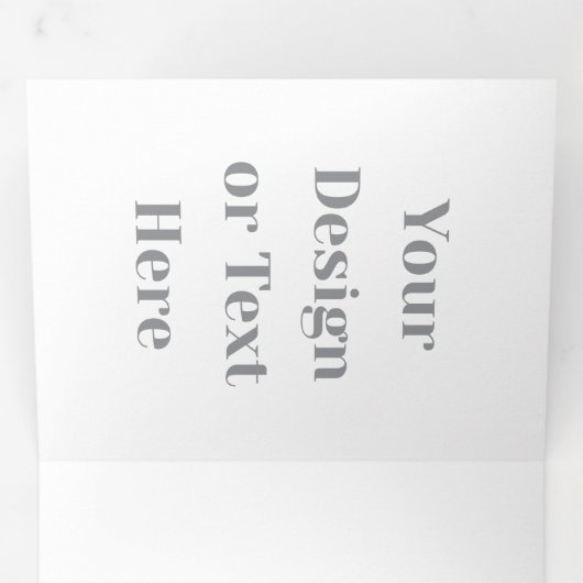 Customizable Your Design or Text Here Personalized Drieluik Kaart (Binnenzijde eerst)