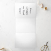 Customizable Your Design or Text Here Personalized Drieluik Kaart (Binnen)