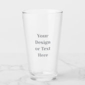 Customizable Your Design or Text Here Personalized Glas (Voorkant)