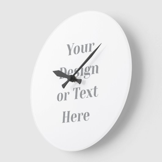 Customizable Your Design or Text Here Personalized Grote Klok (Hoek)