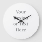 Customizable Your Design or Text Here Personalized Grote Klok (Voorkant)