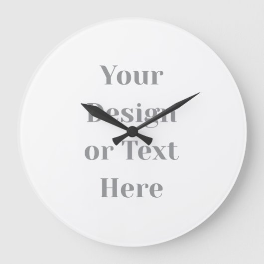 Customizable Your Design or Text Here Personalized Grote Klok (Voorkant)