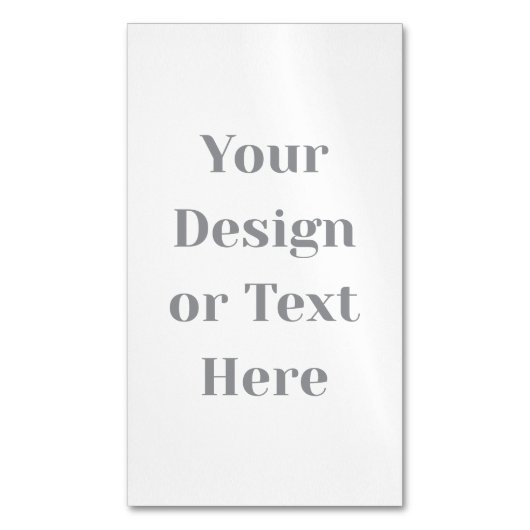 Customizable Your Design or Text Here Personalized Magnetisch Visitekaartje (Voorkant Verticaal)