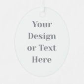 Customizable Your Design or Text Here Personalized Metalen Ornament (Voorkant)