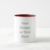 Customizable Your Design or Text Here Personalized Mok (Midden)