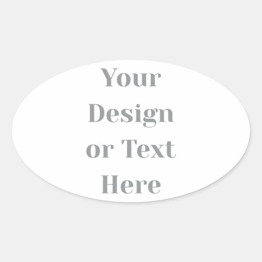 Customizable Your Design or Text Here Personalized Ovale Sticker (Voorkant)
