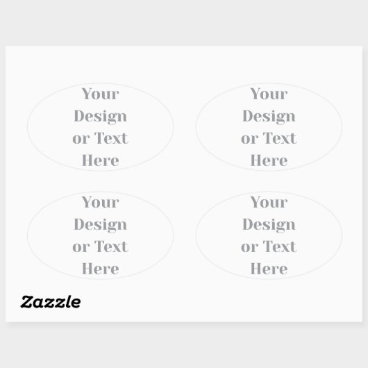 Customizable Your Design or Text Here Personalized Ovale Sticker (Vel)