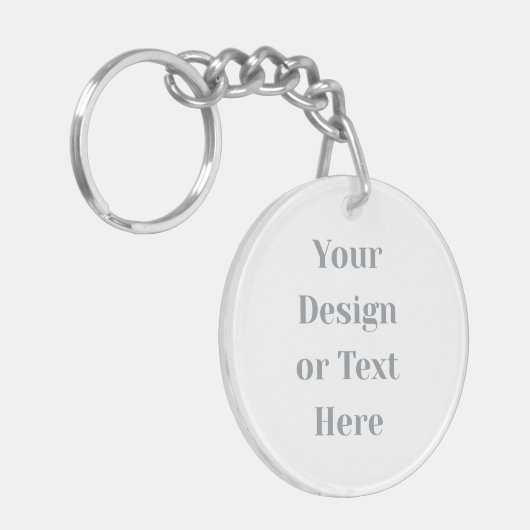 Customizable Your Design or Text Here Personalized Sleutelhanger (Voorkant Links)