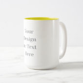 Customizable Your Design or Text Here Personalized Tweekleurige Koffiemok (Voorkant rechts)