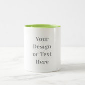 Customizable Your Design or Text Here Personalized Tweekleurige Koffiemok (Center)