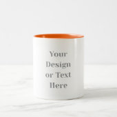 Customizable Your Design or Text Here Personalized Tweekleurige Koffiemok (Center)