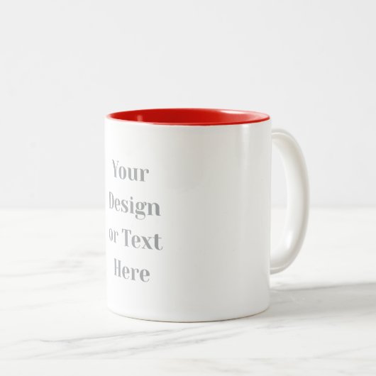 Customizable Your Design or Text Here Personalized Tweekleurige Koffiemok (Voorkant rechts)