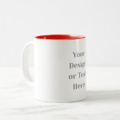 Customizable Your Design or Text Here Personalized Tweekleurige Koffiemok (Voorkant links)