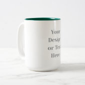 Customizable Your Design or Text Here Personalized Tweekleurige Koffiemok (Voorkant links)