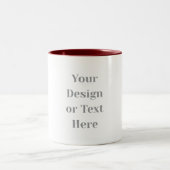 Customizable Your Design or Text Here Personalized Tweekleurige Koffiemok (Center)