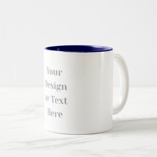Customizable Your Design or Text Here Personalized Tweekleurige Koffiemok (Voorkant rechts)