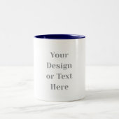 Customizable Your Design or Text Here Personalized Tweekleurige Koffiemok (Center)