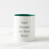 Customizable Your Design or Text Here Personalized Tweekleurige Koffiemok (Center)