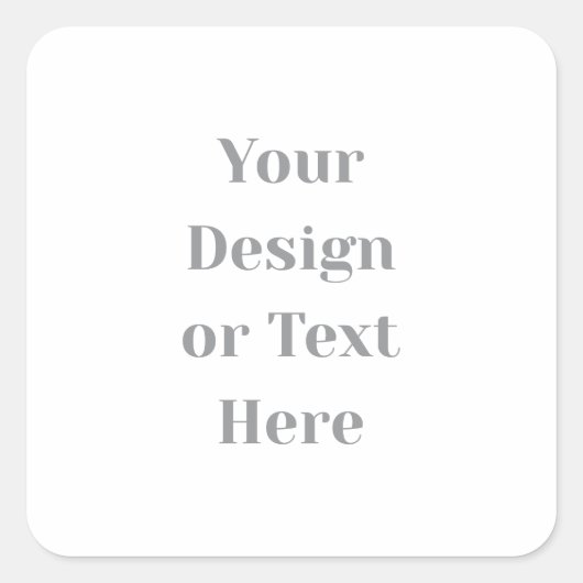 Customizable Your Design or Text Here Personalized Vierkante Sticker (Voorkant)