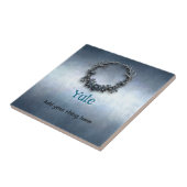 Customizable Yule Ceramic Tile Tegeltje (Zijkant)