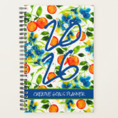 Customize 2026 Oranges & Blue Blossoms Planner (Devant)
