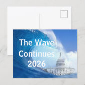 Customize Blue Wave Election 2026 Briefkaart (Voorkant / Achterkant)