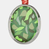 Customize Camouflage Metalen Ornament (Links)