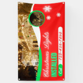 Customize Christmas Lights Decorations Installed Spandoek (Verticaal)