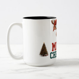 Customize Christmas mug gift Tweekleurige Koffiemok
