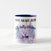 Customize Christmas Mug – Jolly Holly Design (Centre)