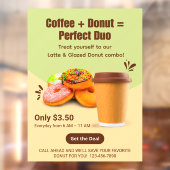 Customize Coffee And Donuts The Perfect Duo Raamsticker (Vel 2)