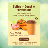 Customize Coffee And Donuts The Perfect Duo Raamsticker (Vel 3)