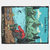 Customize Dad's Gone Fishing And Camping Again Fun Fleece Deken (Voorkant (Horizontaal))