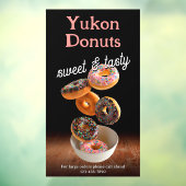 Customize Donut Shop Business Promotion Raamsticker (Vel 3)