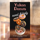 Customize Donut Shop Business Promotion Raamsticker (Vel 2)